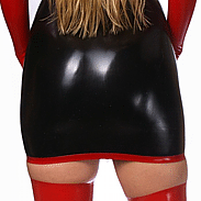 Bottom of latex dress with edging 15 mm add. colors