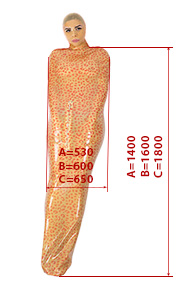 Bondage latex bag sizes