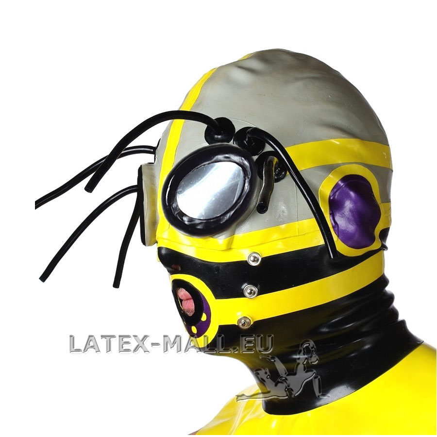 Latex bondage mask ant