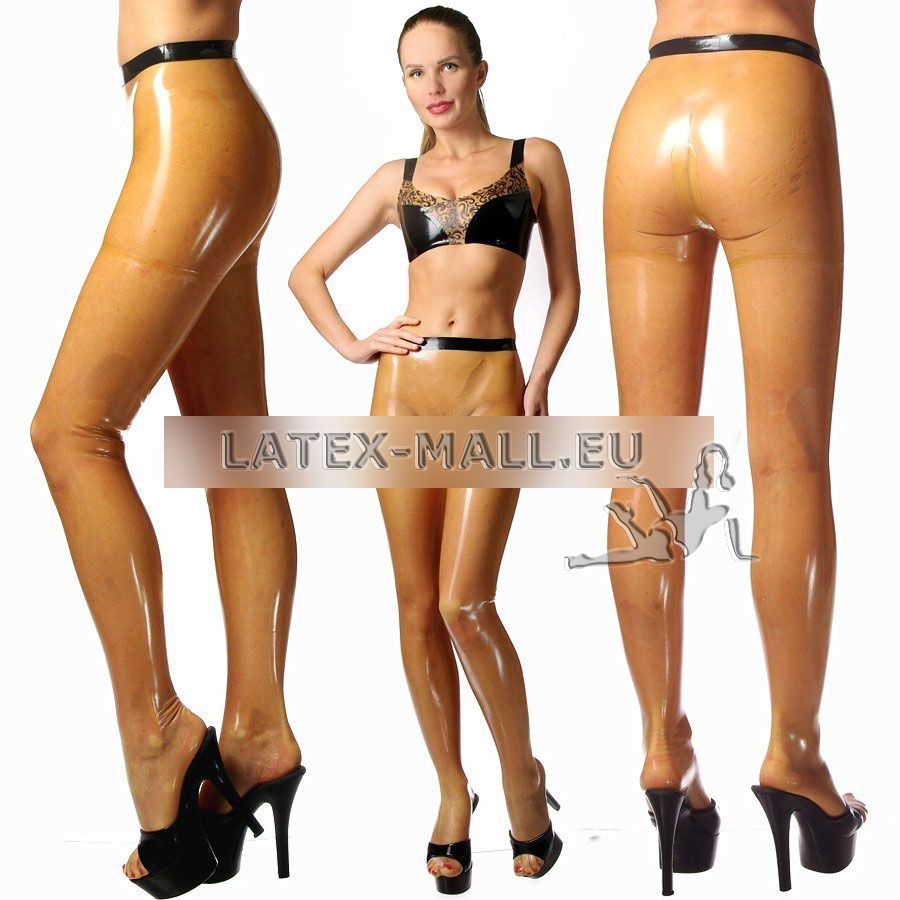 Latex anatomical tights two color