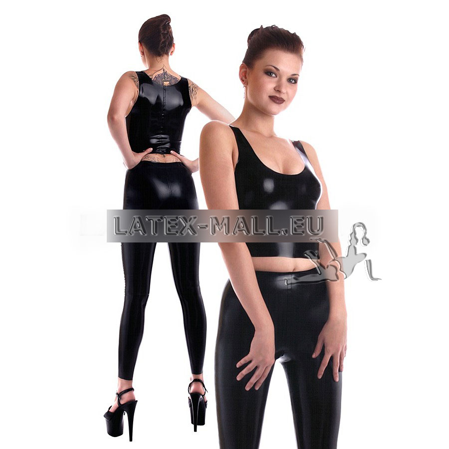 Latex top short sleeveless.