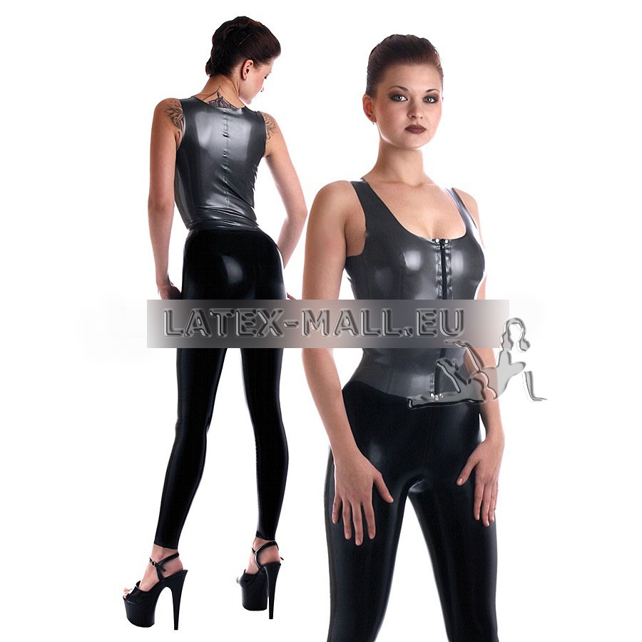 Latex top elongated without sleeves