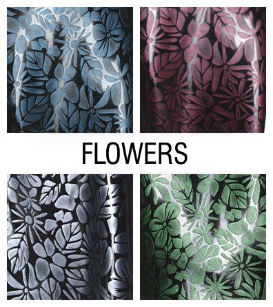 Exclusive textured latex sheet FLOWERS
