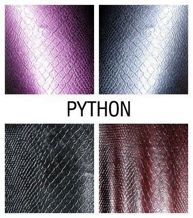 Exclusive textured latex sheet Python.