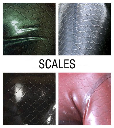 Exclusive textured latex sheet SCALES.