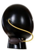 latex inflatable bondage mask zipless back