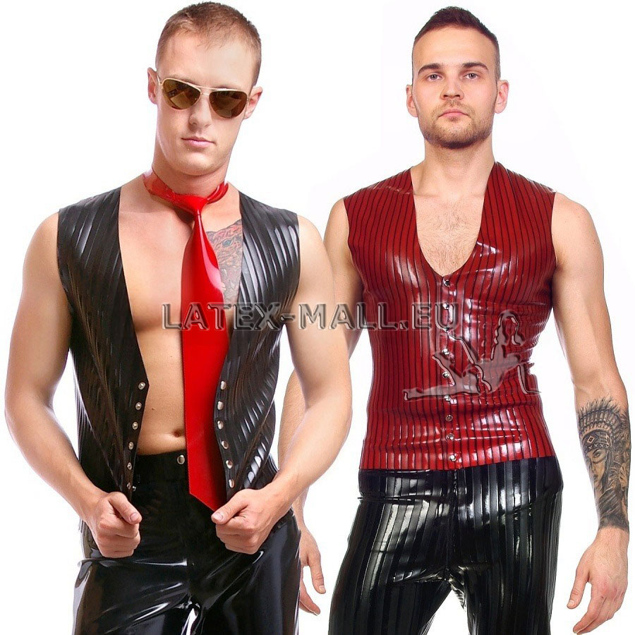 latex men vest