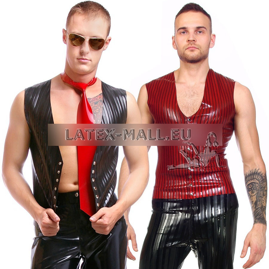 latex men vest