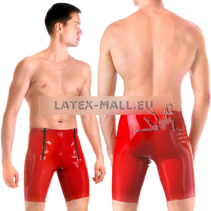 Latex breeches with zippers