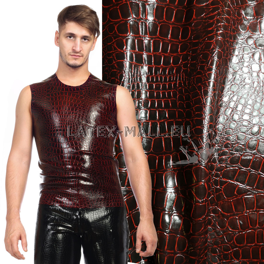 Textured latex men t-shirt