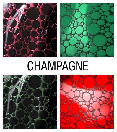 Exclusive textured latex sheet champagne.