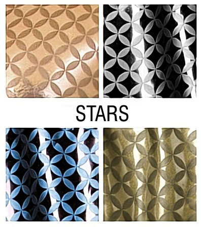 Exclusive textured latex sheet STARS.