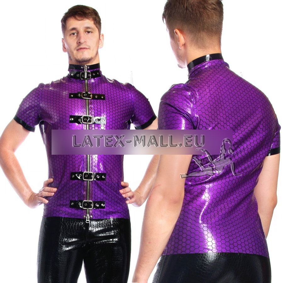 Textured latex men's shirt