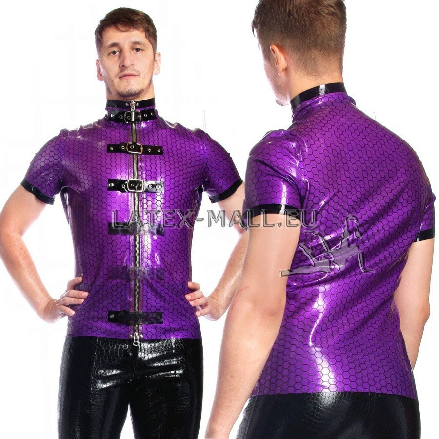 Textured latex mens shirt
