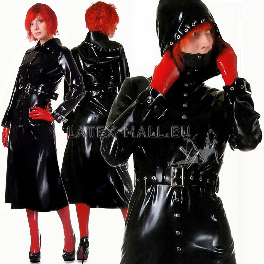 Latex hooded trench