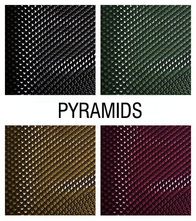 Exclusive textured latex sheet PYRAMIDS