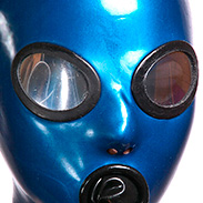 Eyes are large, oval, mirrored (eye frames are black)